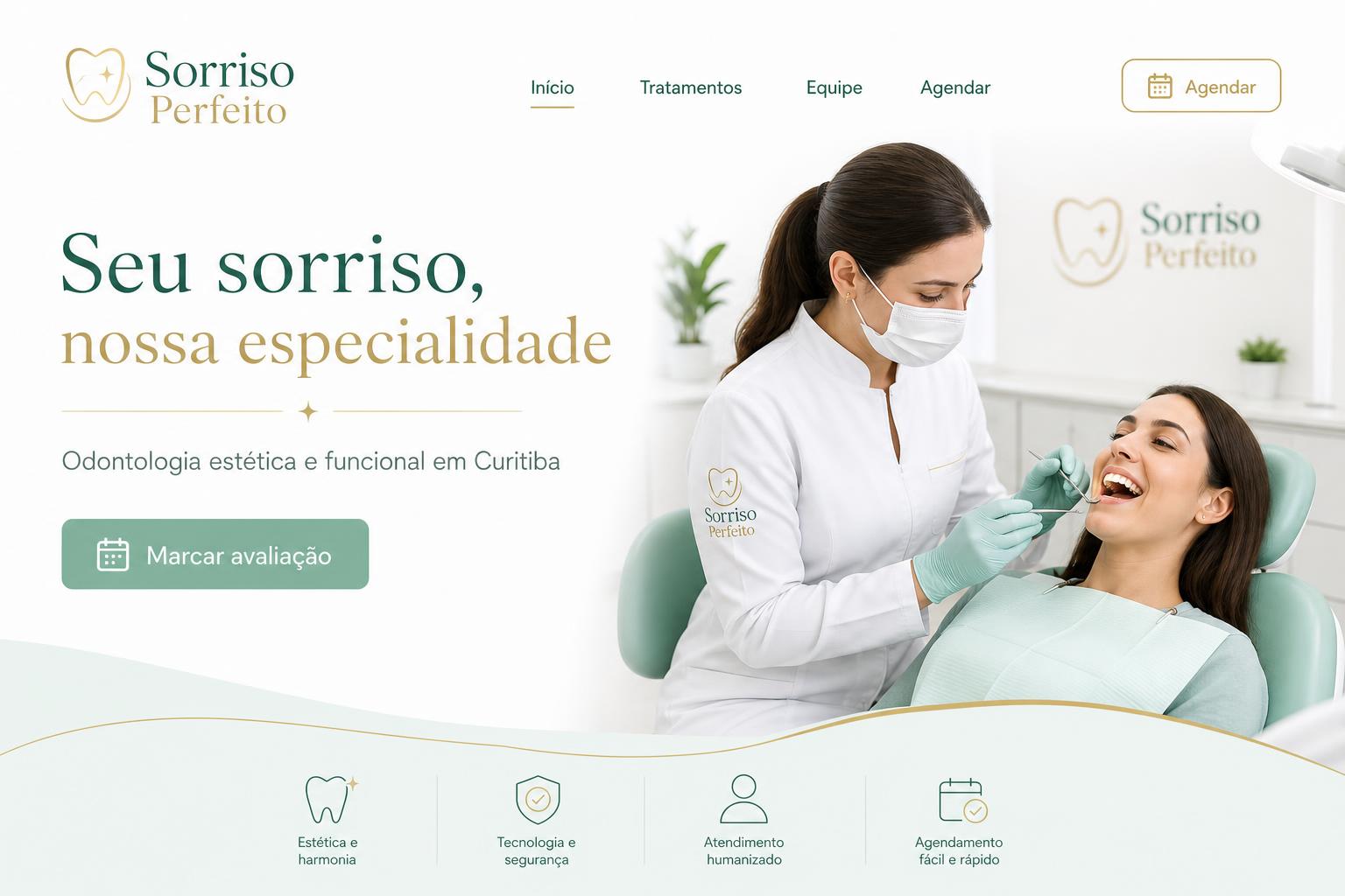 Landing page criada para Clínica Odontológica